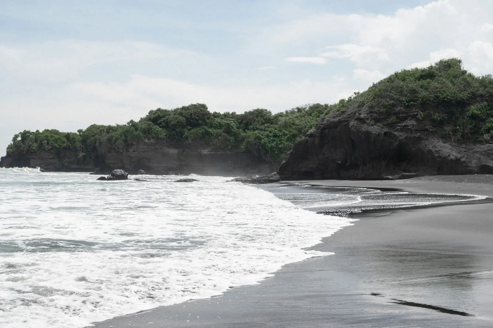 Amed black-sand coast East Bali