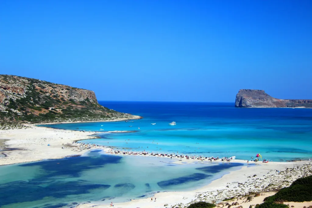 Balos Lagoon turquoise beach on Crete