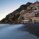Positano and the Amalfi Coast at sunset, Italy